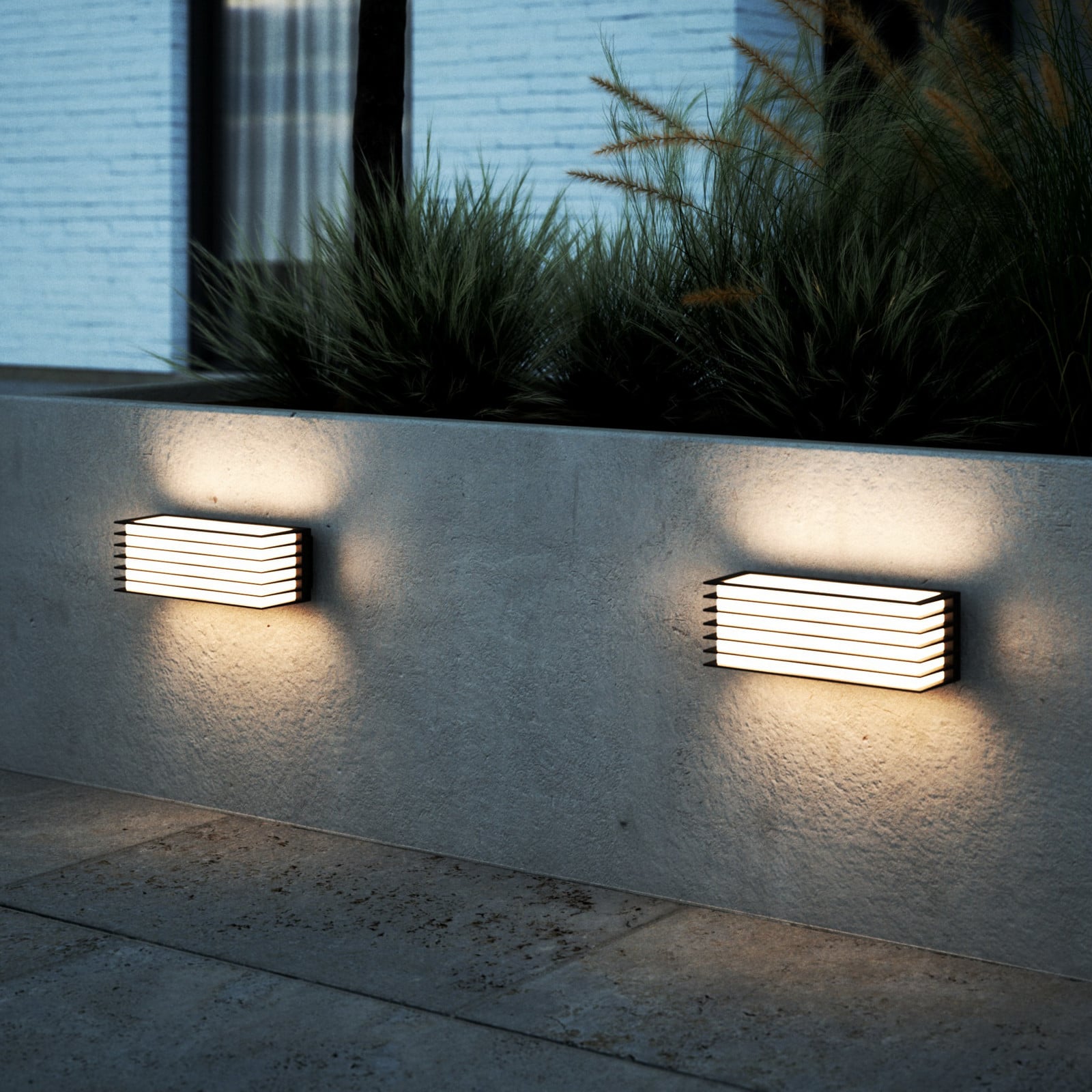 Fluktus 28 vanjska zidna svjetiljka sa letvicama, Š 28,6cm