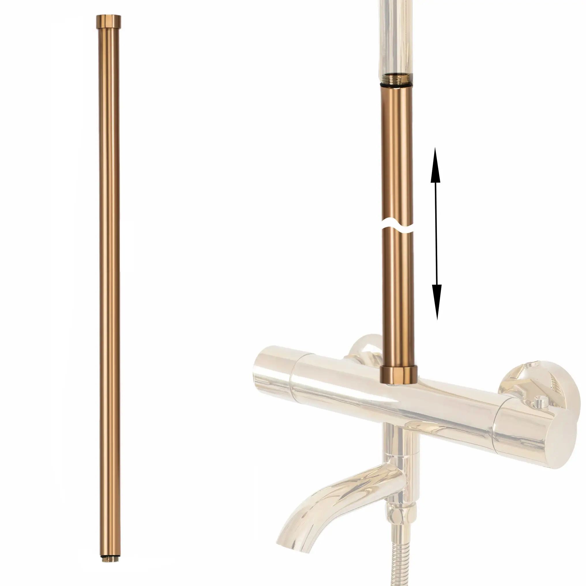 Nastavak za kadu/tuš set BRUSH COPPER 60cm