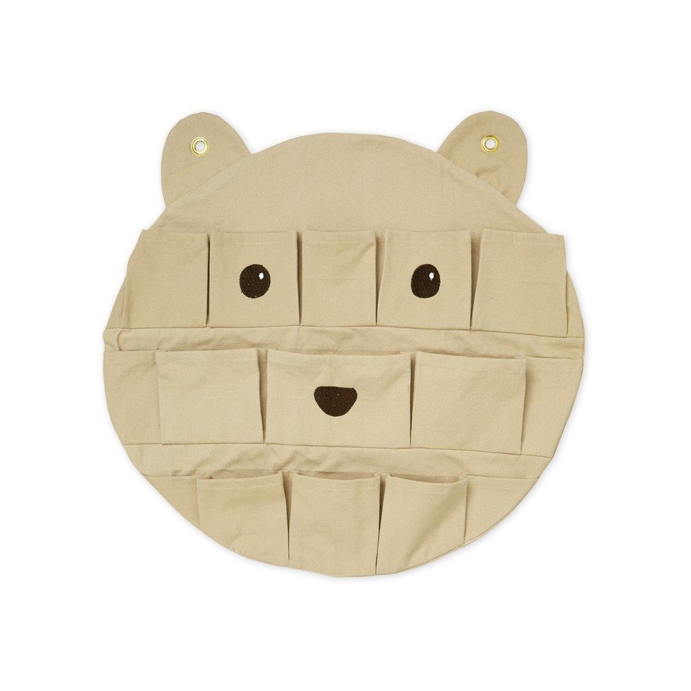 Svjetlo smeđi tekstilni organizator za dječje igračke 50x5x50 cm Bear – Cam Cam Copenhagen