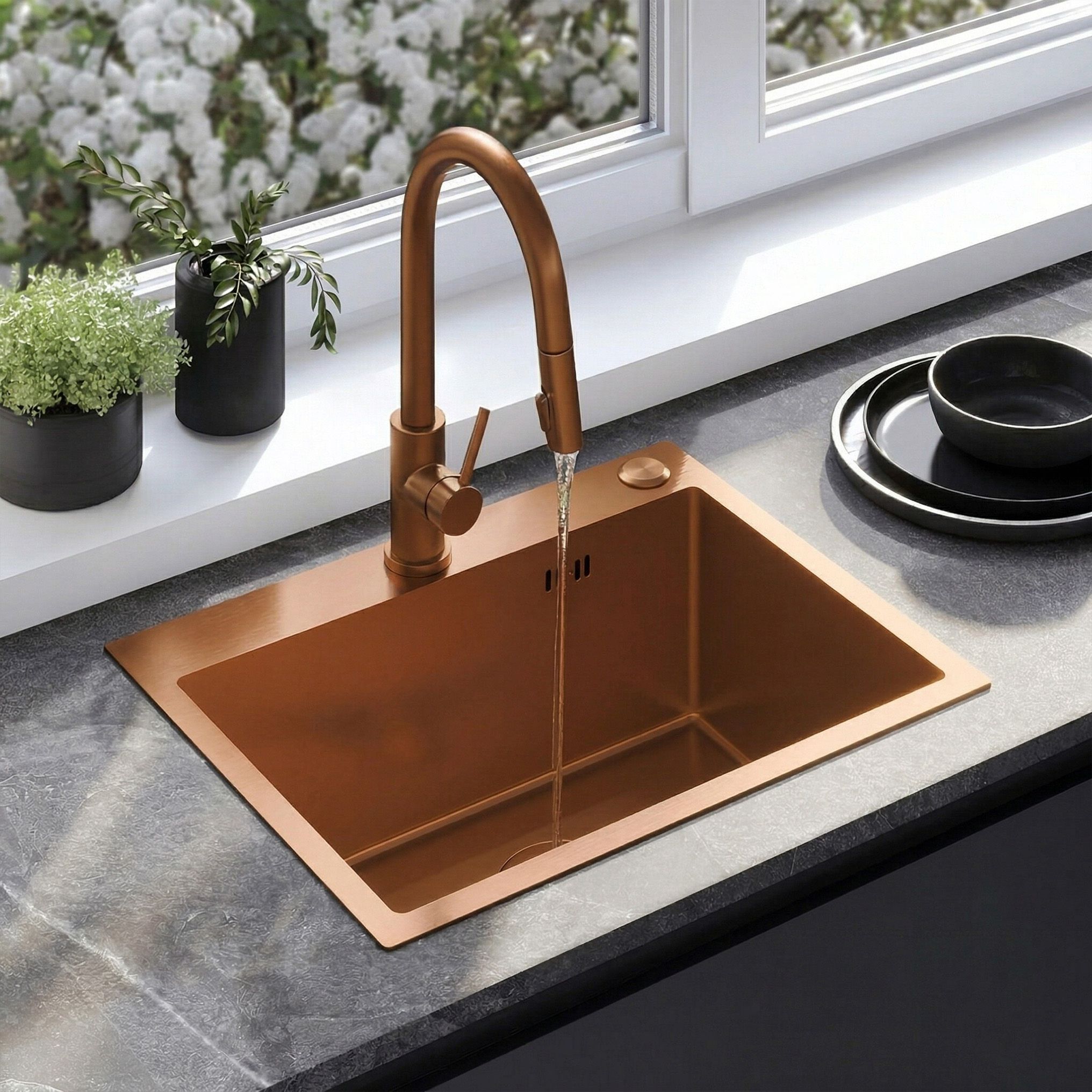 Čelični sudoper Liam BRUSH COPPER