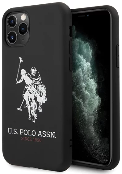 Maska US Polo USHCN65SLHRBK iPhone 11 Pro Max black Silicone Collection (USHCN65SLHRBK)
