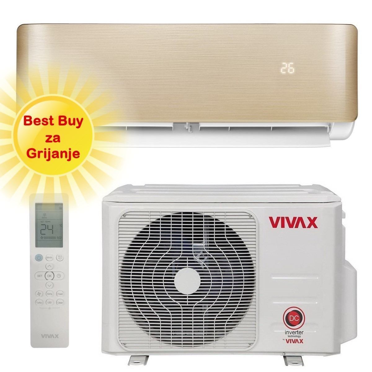 Vivax Klima Uređaj 3,52Kw Acp-12Ch35Aeri+ R32 Gold