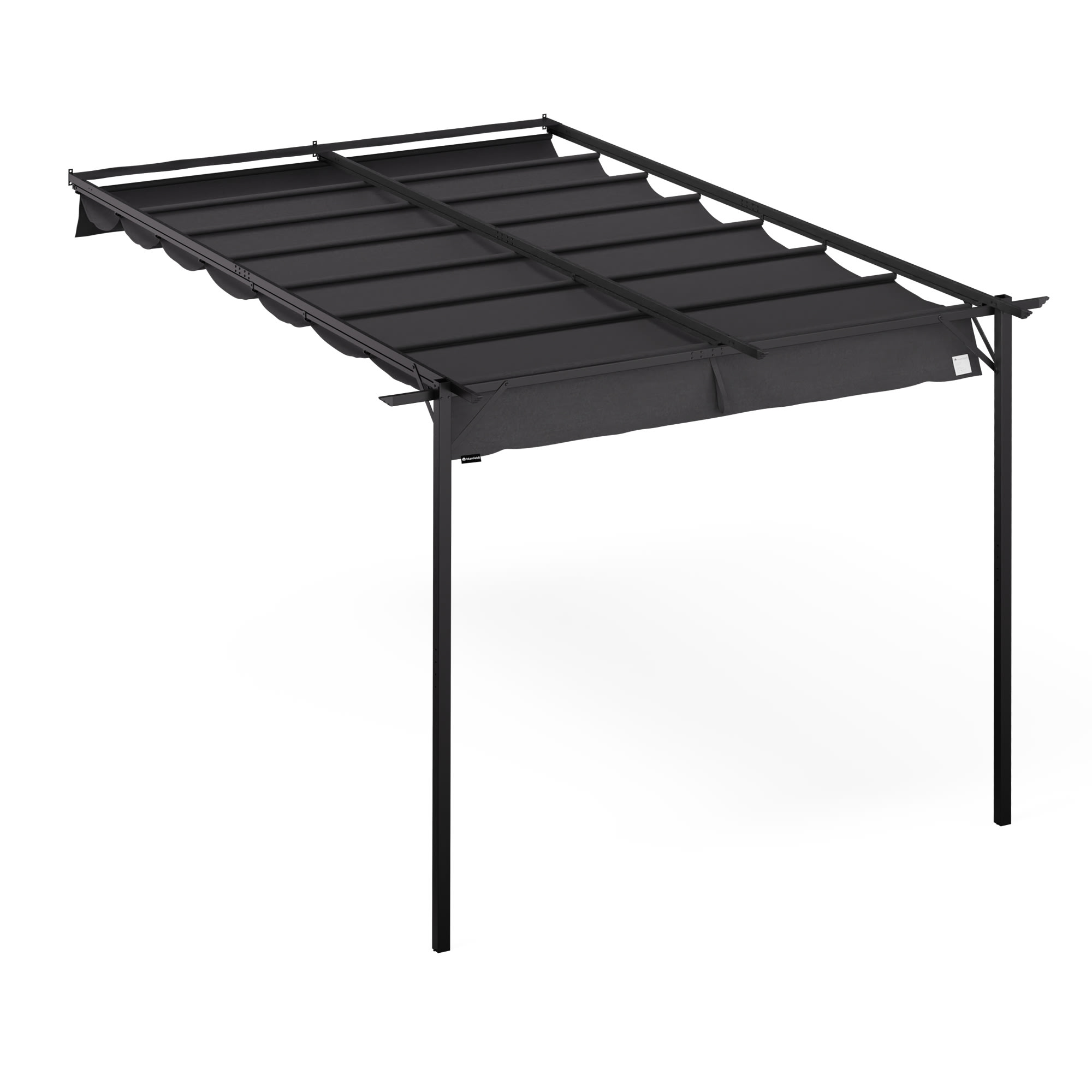 Blumfeldt Pantheon zidna pergola, zidna pergola, 3 x 4 m, čelik premazan prahom, otporan na vremenske uvjete