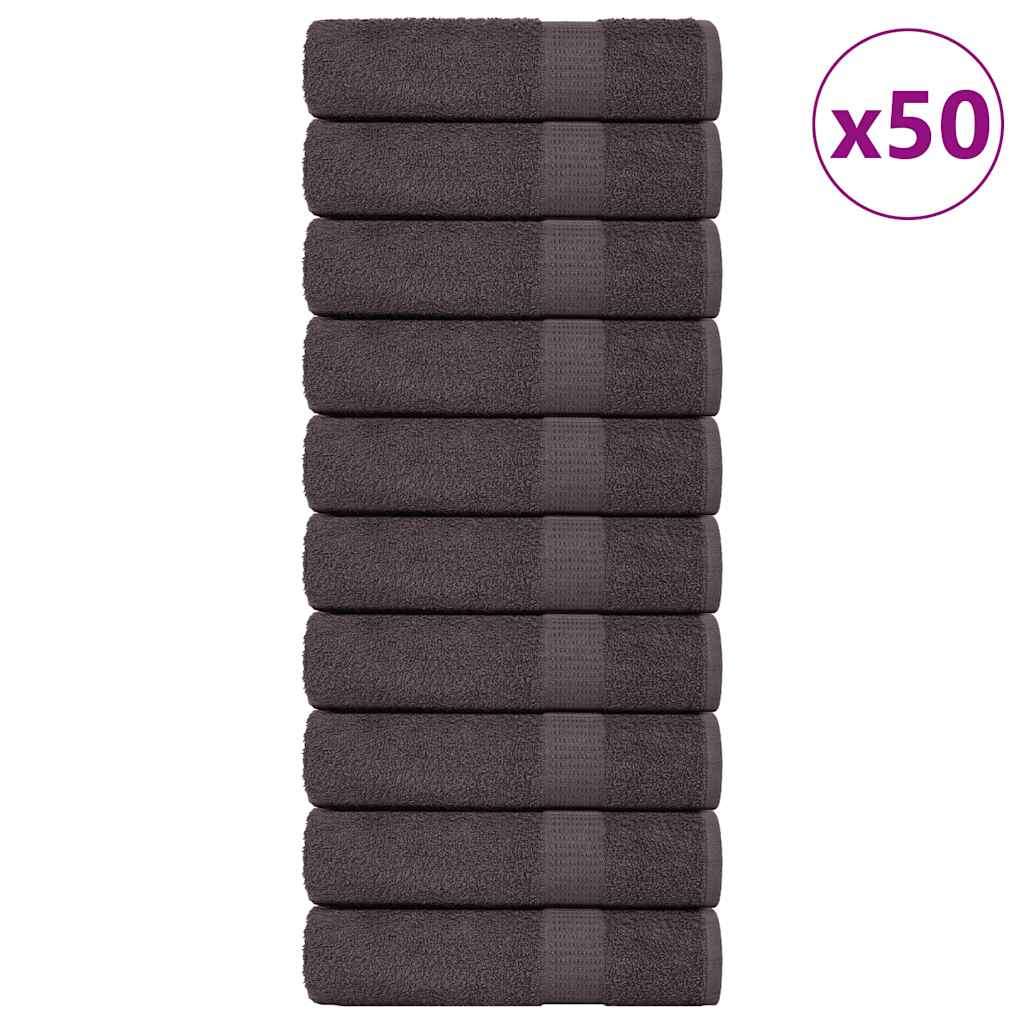 Ručnici za ruke 50 kom antracit 50x100 cm 360 gsm 100 % pamuk