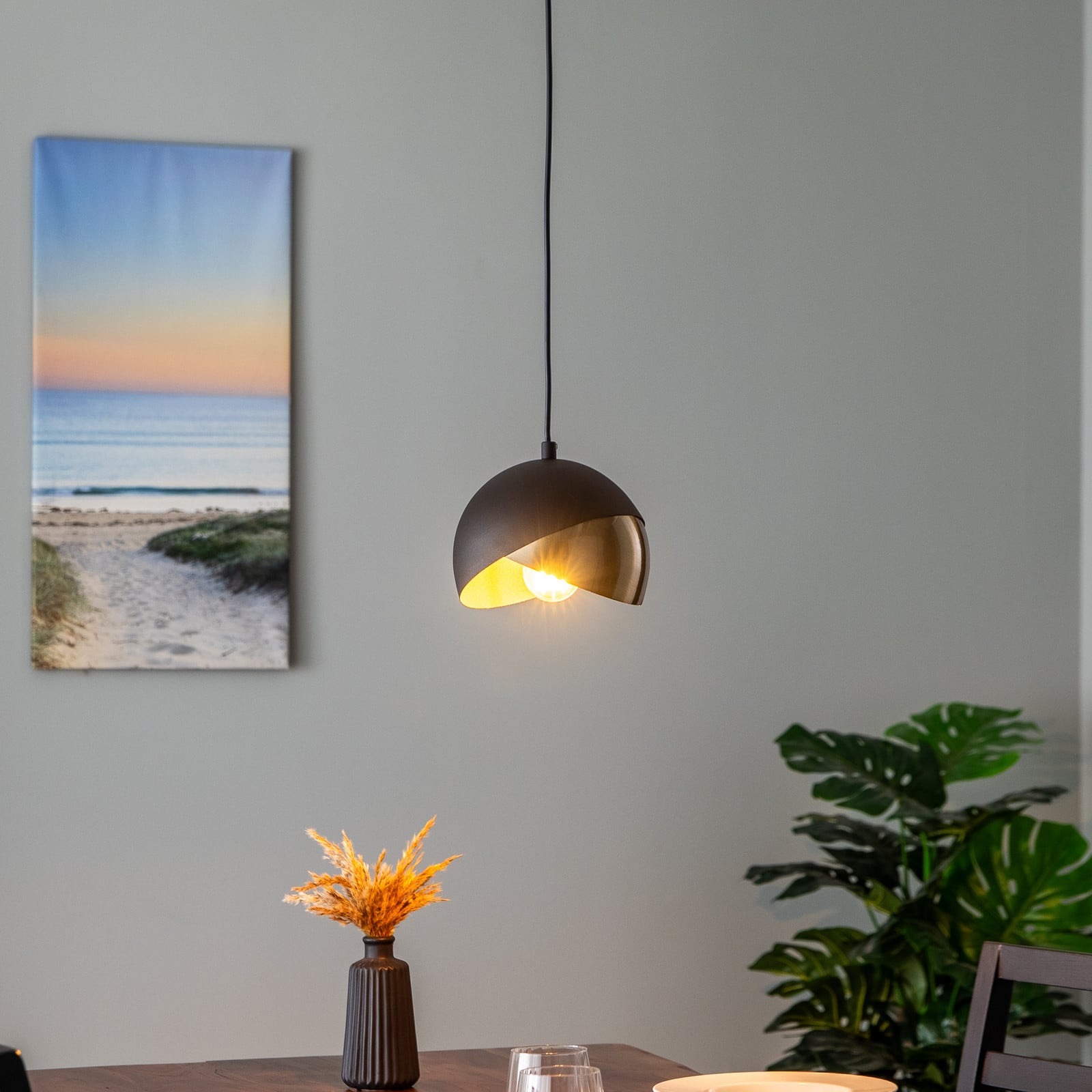 Berceste 252-S viseća svjetiljka Ø20cm crna/zlatna