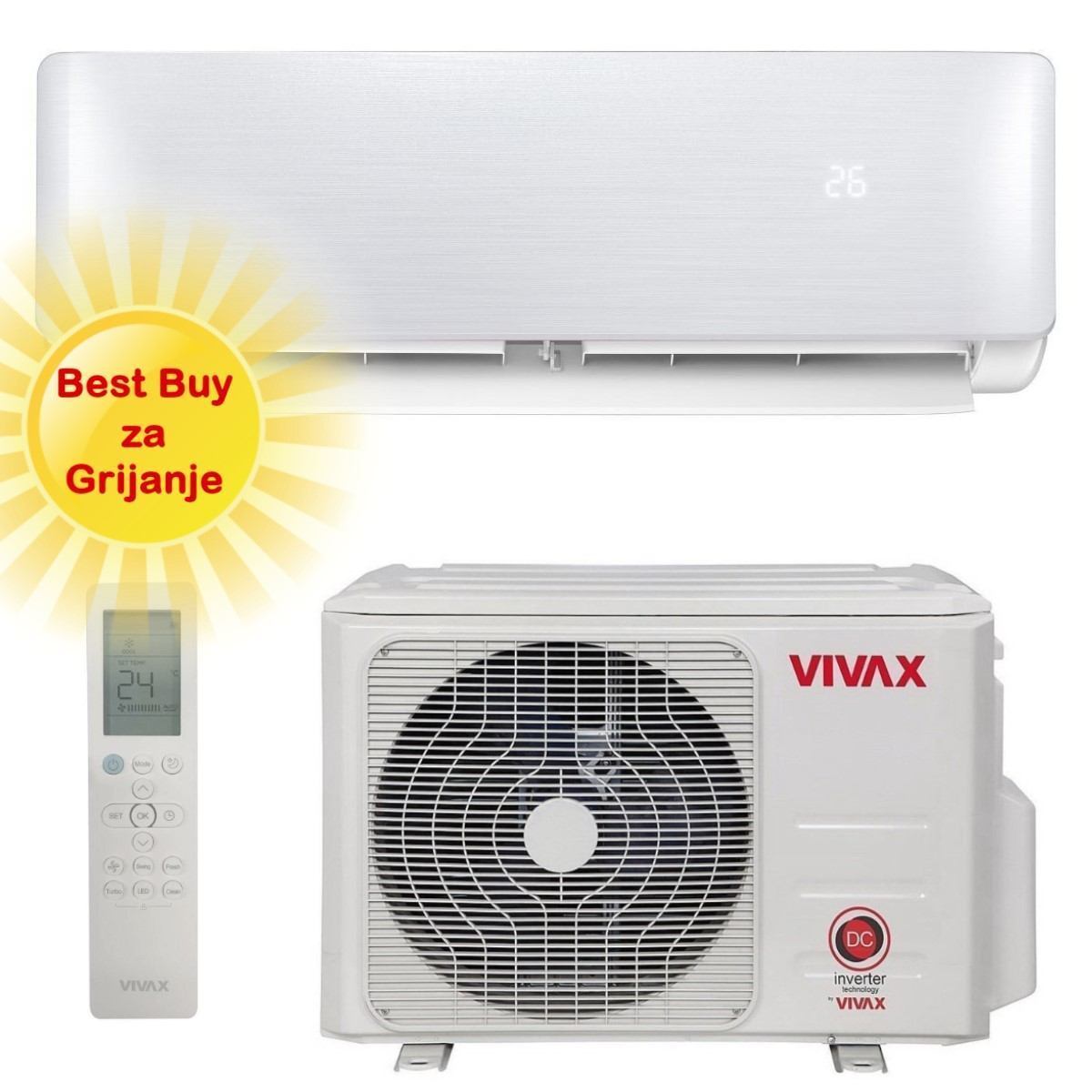 Vivax Klima Uređaj 3,52Kw Acp-12Ch35Aeri+ R32 Silver