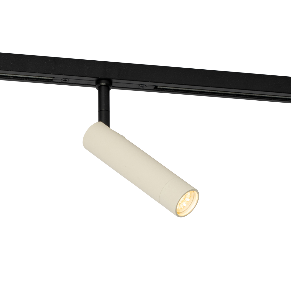 Moderno reflektorsko svjetlo bež s crnim detaljima za jednofazni sustav tračnica - Slimline Uzzy