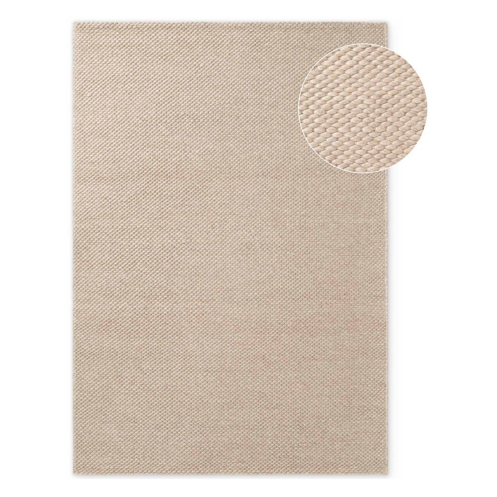 Bež ručno rađen vunen tepih 140x200 cm Lyon Beans – Elle Decoration