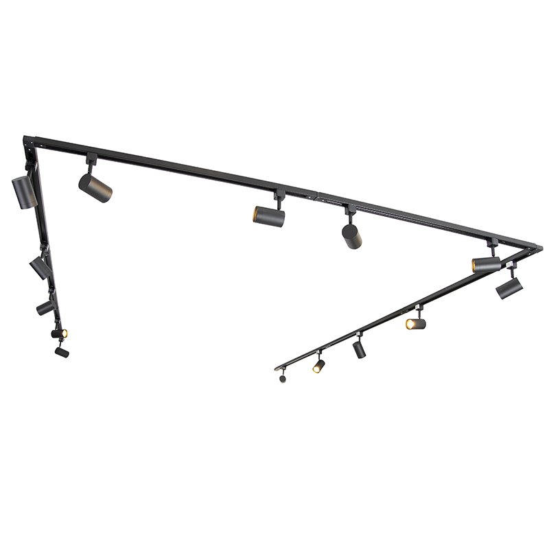 Moderni sustav tračnica s 14 reflektora crni 1-fazni - Iconic Jeana