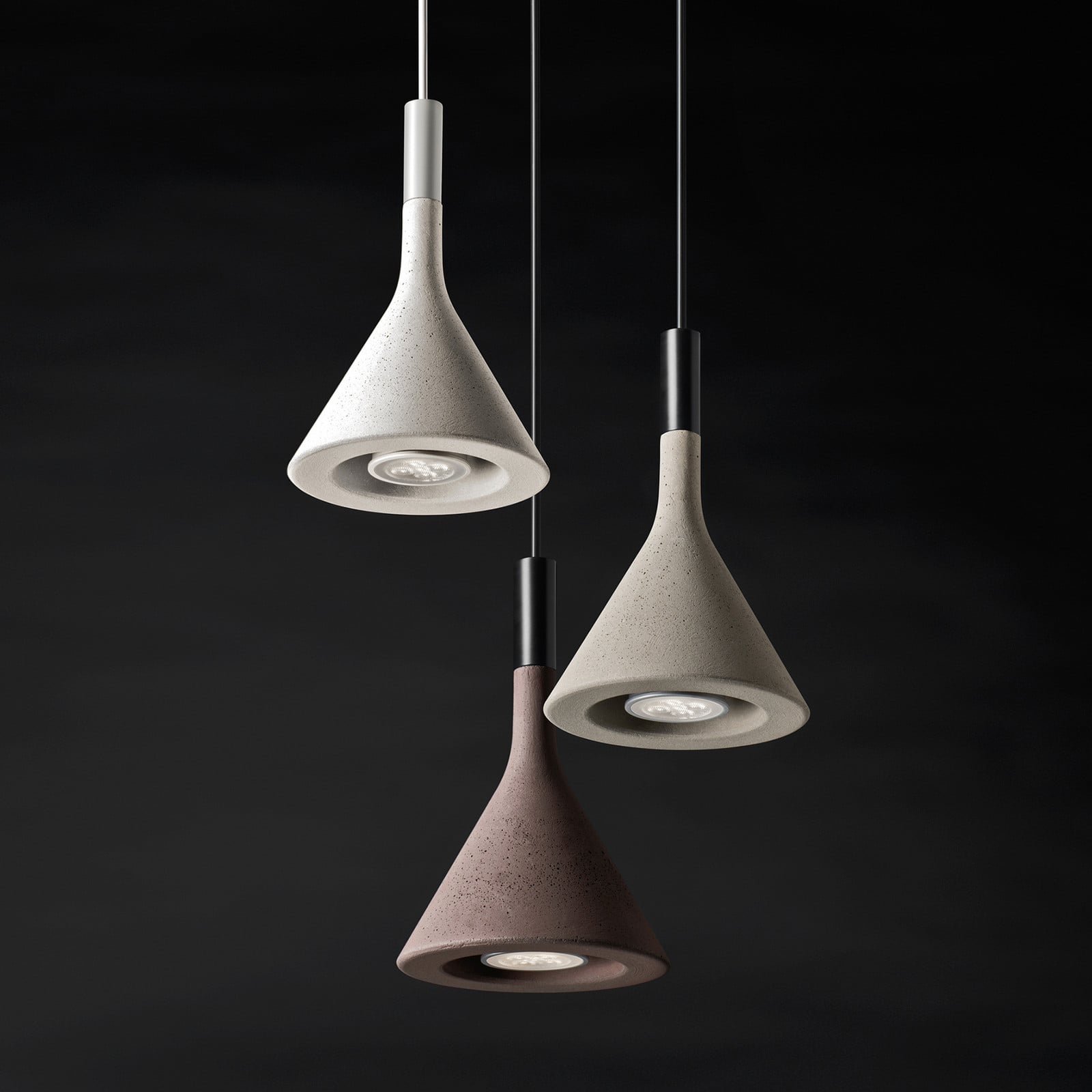 Foscarini Aplomb Mini visilica od betona, bijela