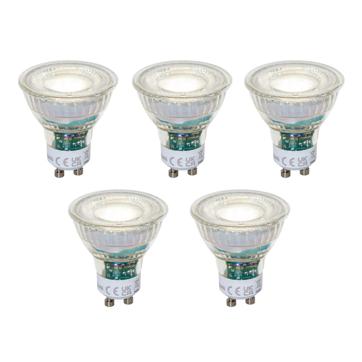 Set od 5 GU10 50mm prigušivih LED žarulja prozirne 2,5W 450 lm 4000K