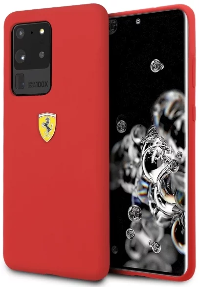 Maska Ferrari Hardcase S20 Ultra G988 Red Silicone (FESSIHCS69RE)
