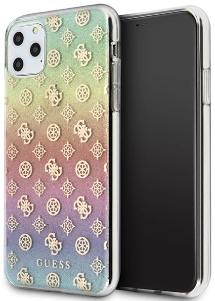 Maska Guess iPhone 11 Pro Max multicolor hard case Iridescent 4G Peony (GUHCN65PEOML)