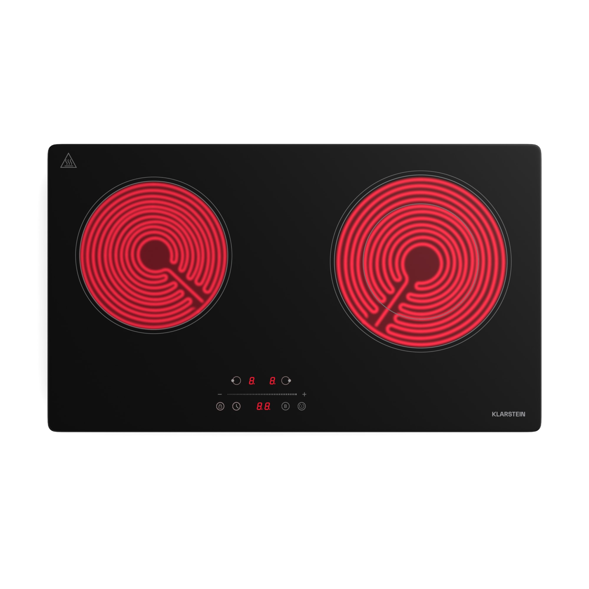 Klarstein Ploča za kuhanje CeramEase Slim VTC, staklokeramika, 3 ploče za kuhanje, 5,2 kW, na dodir, tajmer