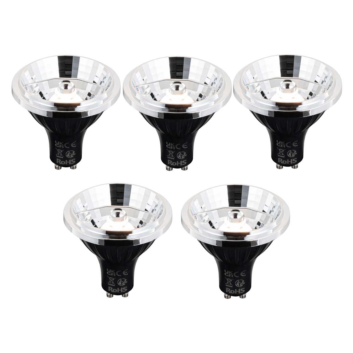 Set od 5 Pametna GU10 prigušiva LED žarulja AR70 6W 500lm 2200-6500K