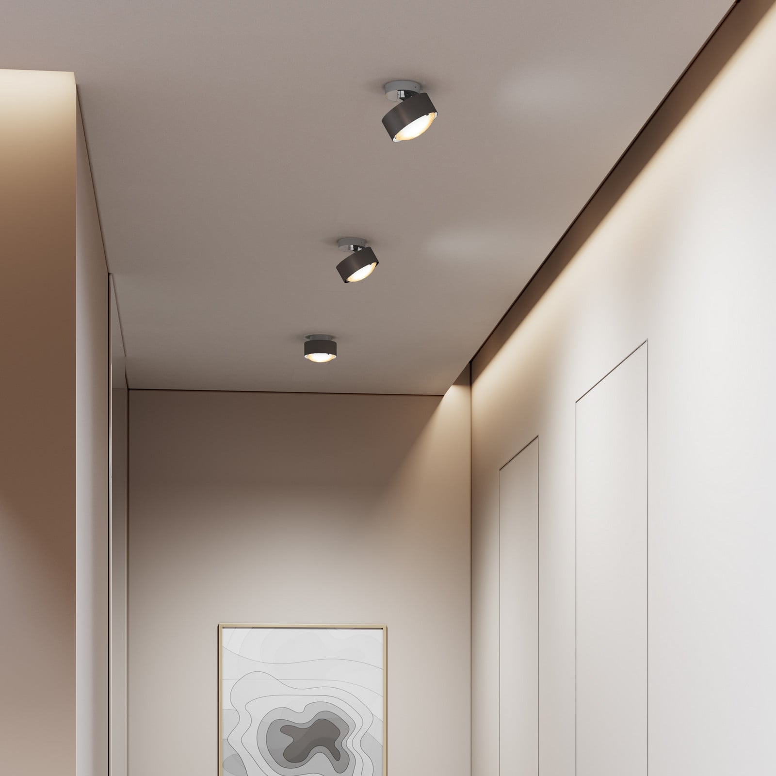 Pak! 120 Move LED spot leća mat smeđa/krom