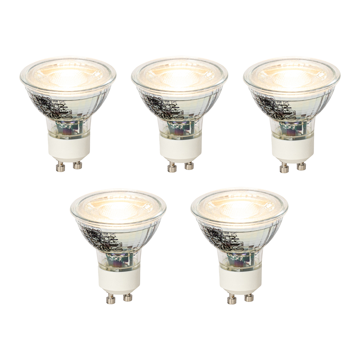 Set od 5 GU10 LED žarulja s prigušivačem 4W 300 lm 2700K