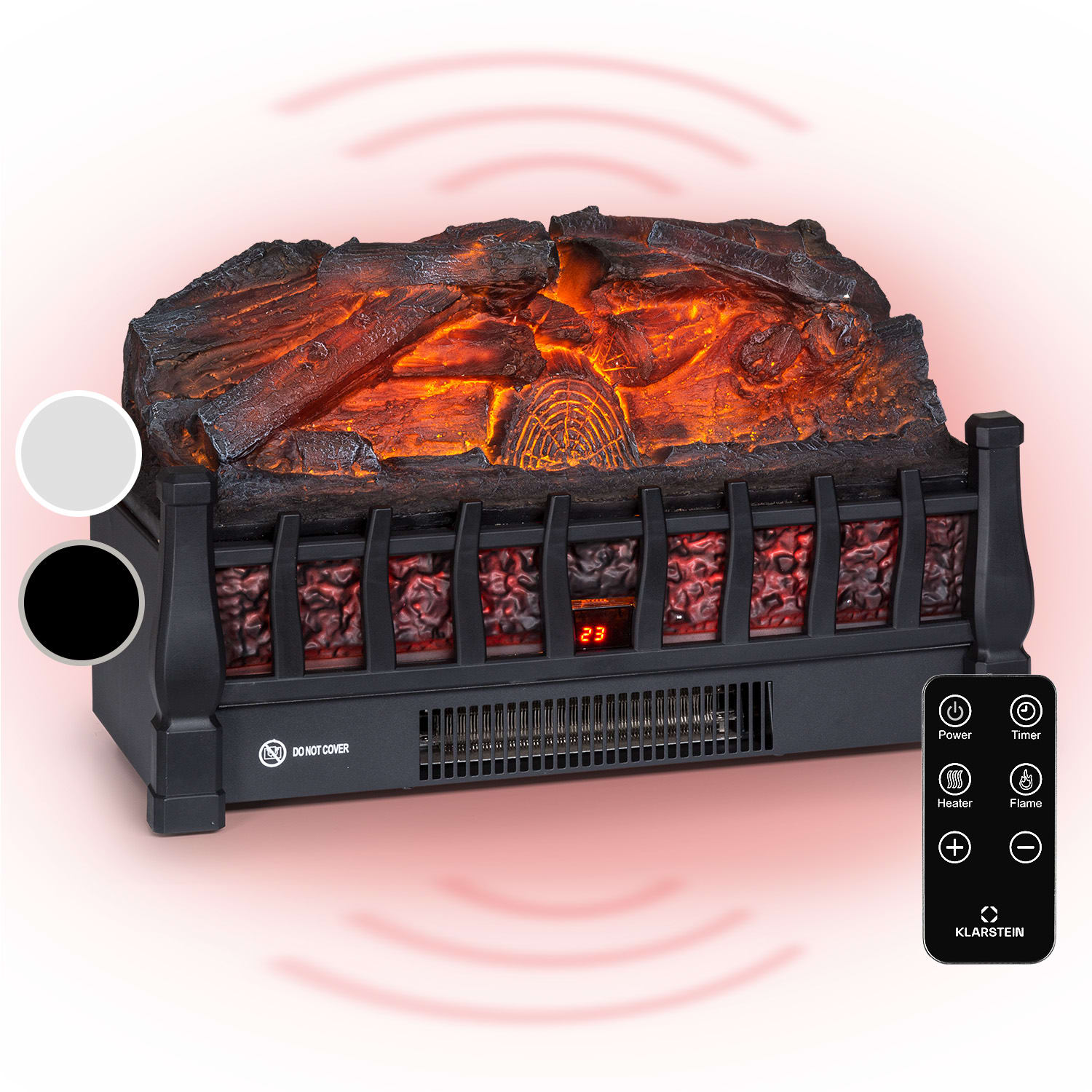 Klarstein Kamini FXL 2G Električni kamin Kamin umetak 1800 W 3D LED iluzija plamena