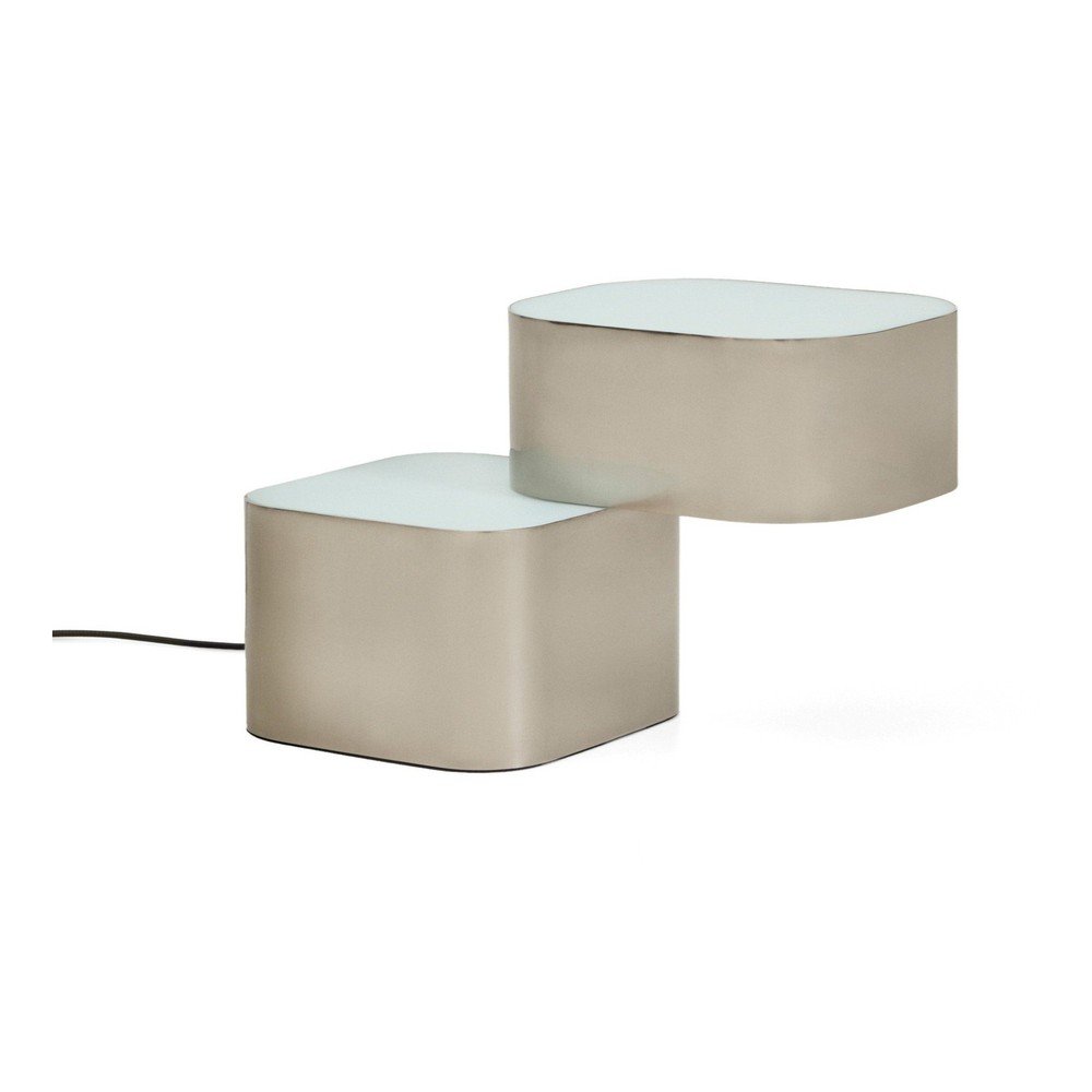 Siva metalna stolna lampa (visina 23 cm) Tandan – Kave Home