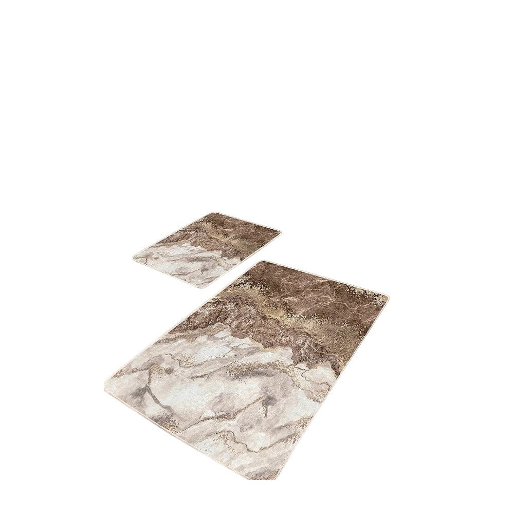 Smeđe kupaonske prostirke u setu 2 kom 60x100 cm – Mila Home