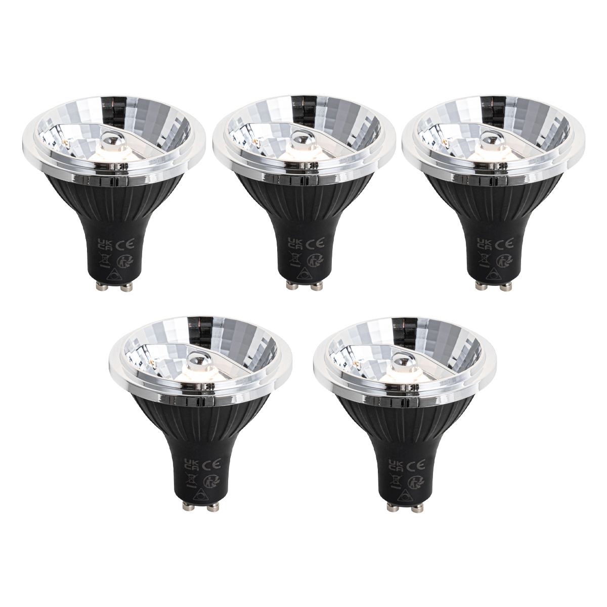 Set od 5 GU10 prigušivih LED žarulja 70 mm 6,5 W 600 lm 2700 K