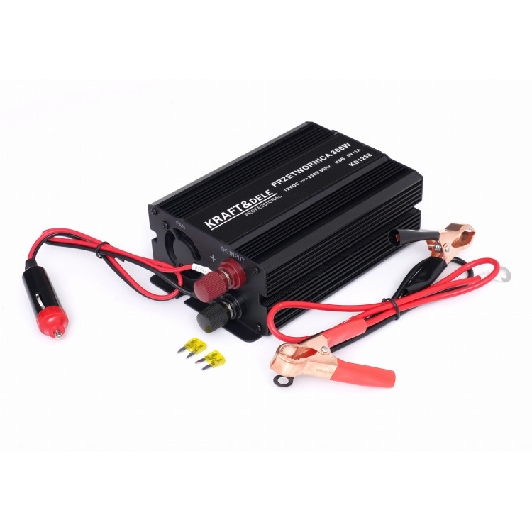 Inverter 12V na 230V 300W / 600W s korigiranim sinusnim valom KD1258