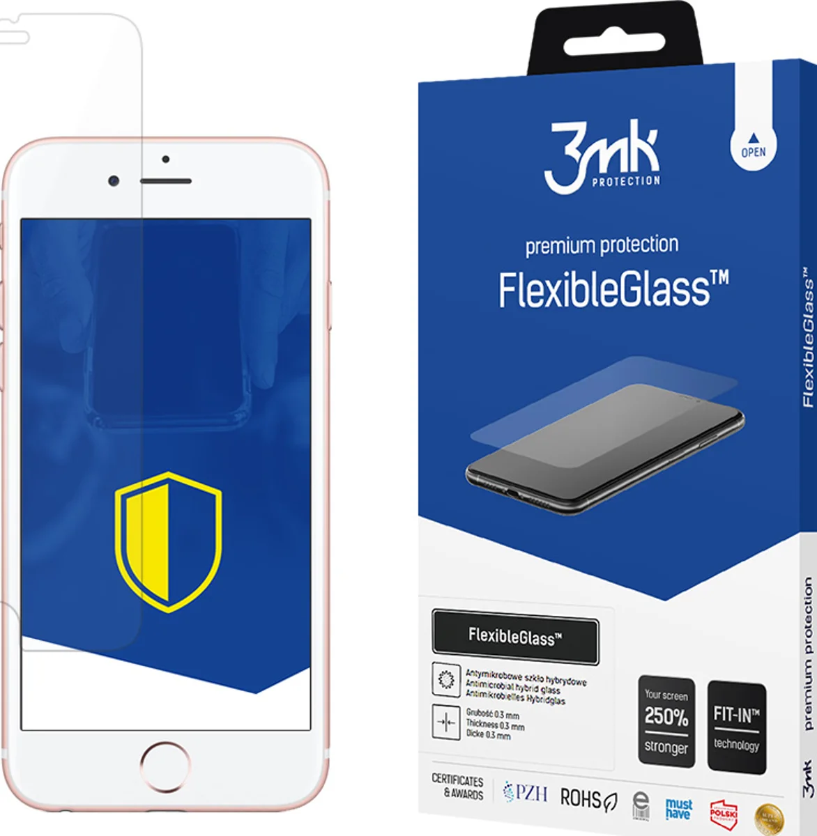 Zaštitno staklo 3MK FlexibleGlass iPhone 7 Plus Hybrid Glass