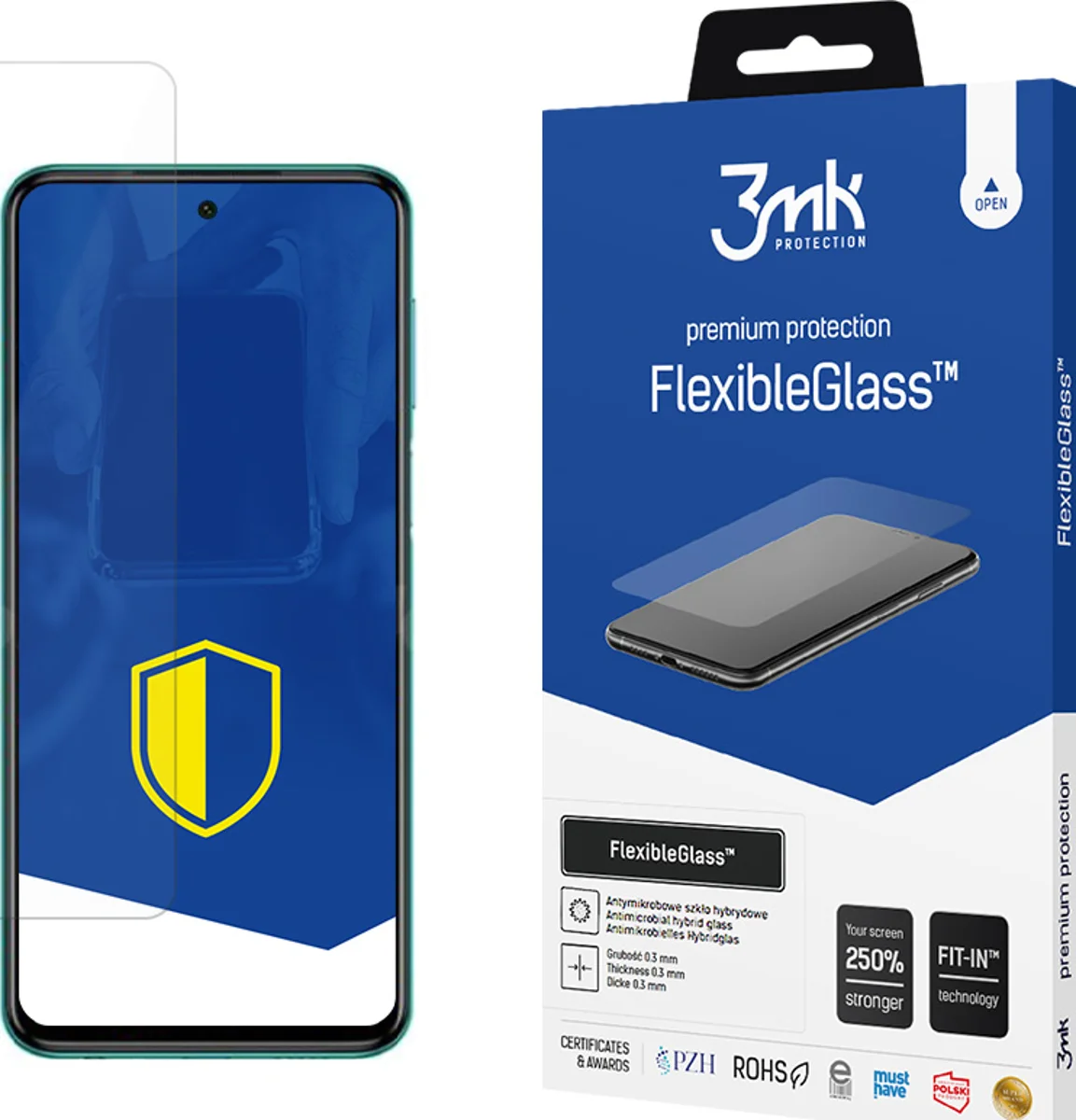 Zaštitno staklo 3MK FlexibleGlass Xiaomi Redmi Note 9 Pro Hybrid Glass
