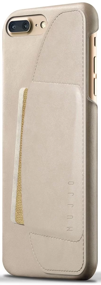 Maska MUJJO Leather Wallet Case for iPhone 8 Plus / 7 Plus - Champagne (MUJJO-CS-027-CH) 