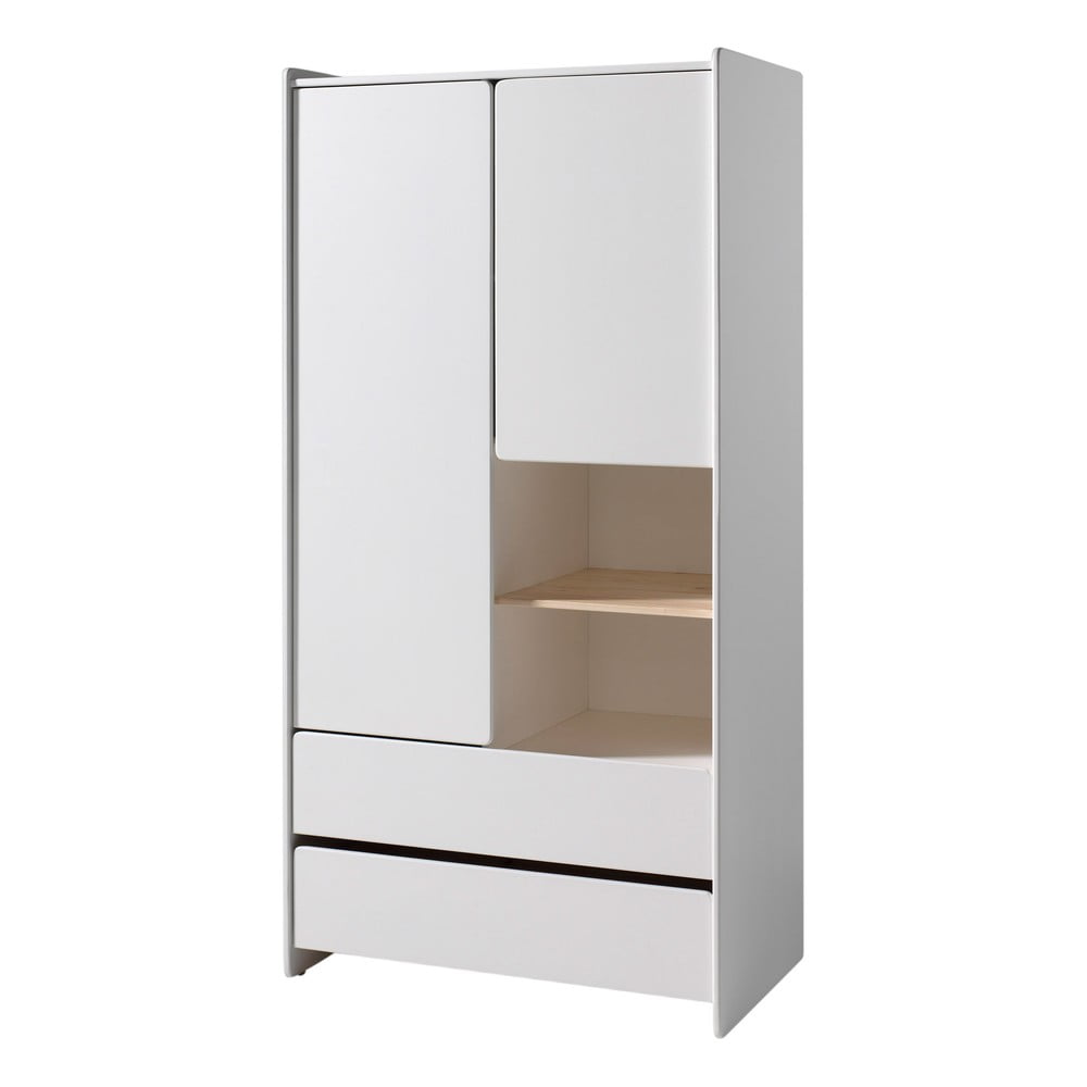 Bijeli dječji ormar Vipack Kiddy, 90 x 180 cm