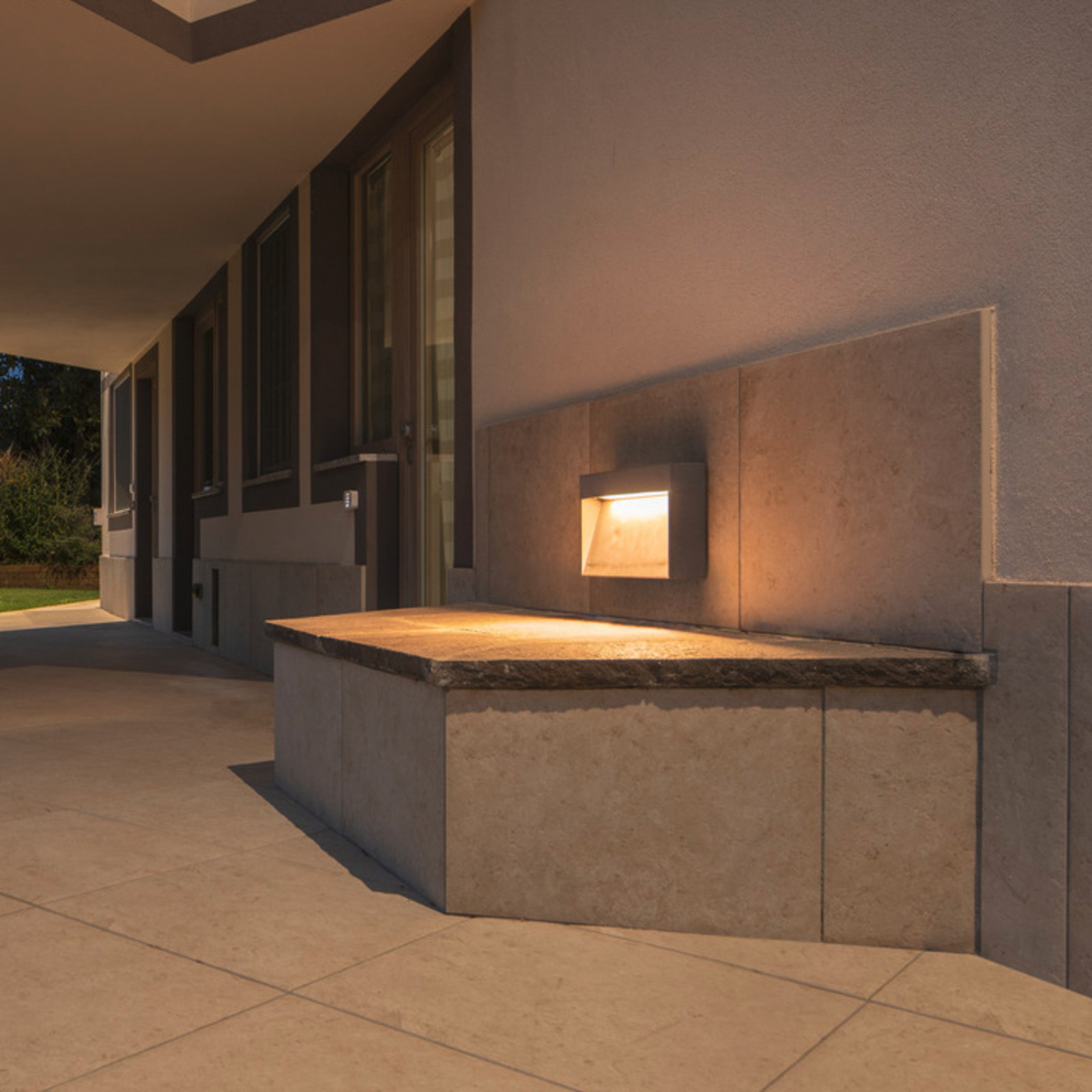 SLV Concreto LED vanjska zidna svjetiljka širine 37,5 cm