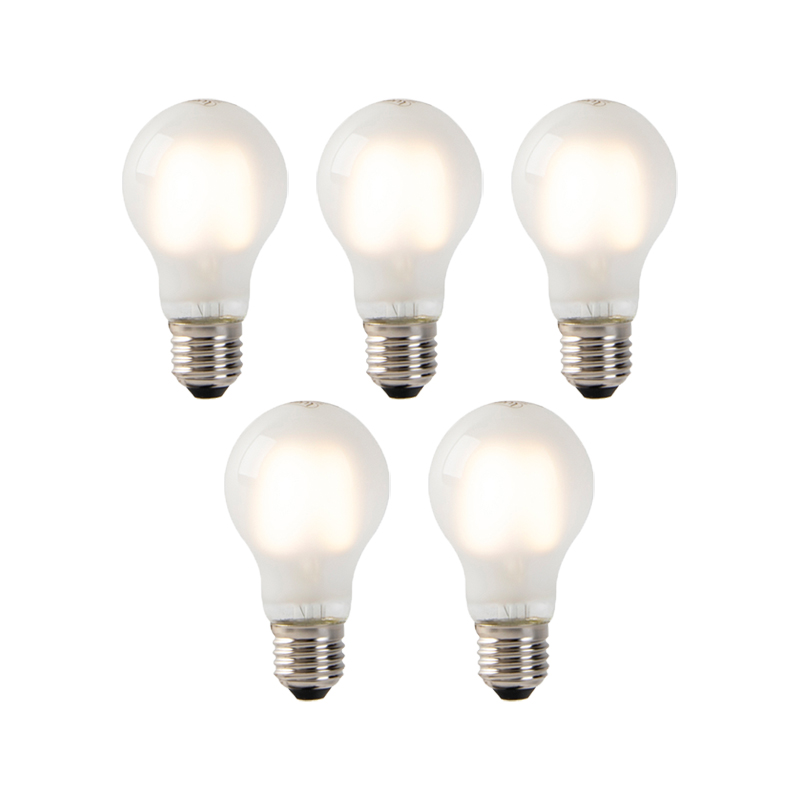Set od 5 LED žarulja s filamentom E27 matirano staklo A60 2W 180lm 2700K