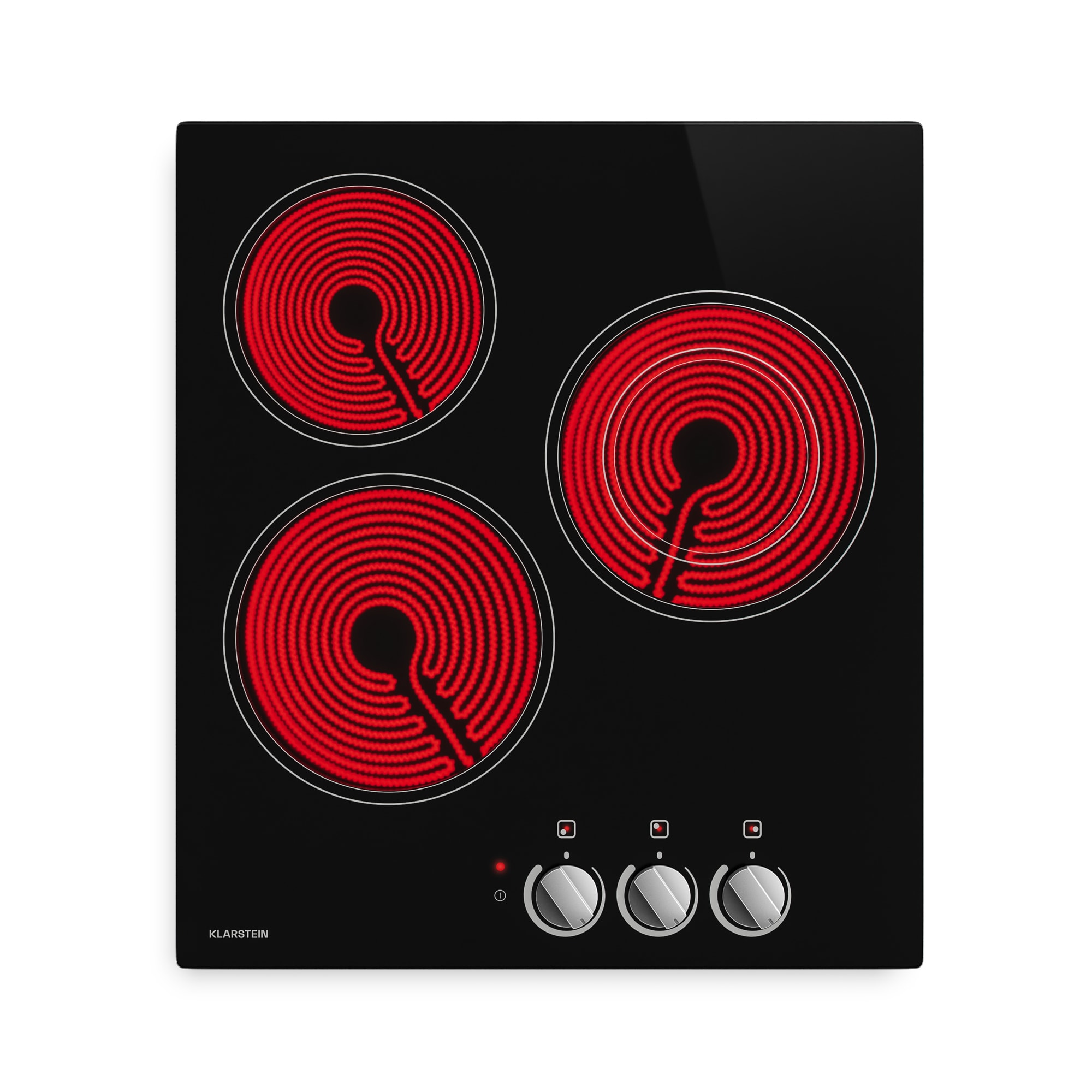 Klarstein Staklokeramička ploča za kuhanje EasyCook | 3 zone kuhanja | 4700 W | 11 razina snage | 45 cm