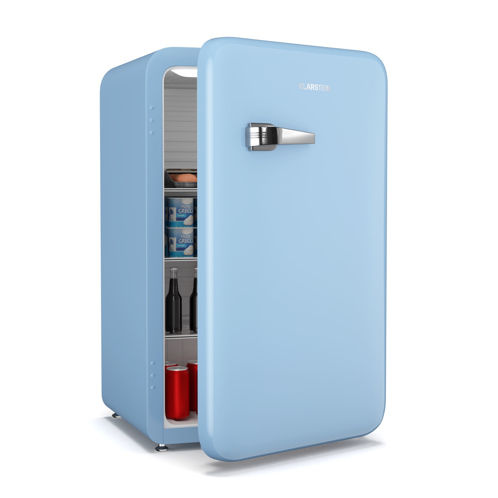 Klarstein Audrey Evo hladnjak, 136 L, retro dizajn, tih, kompaktan, 3 boje