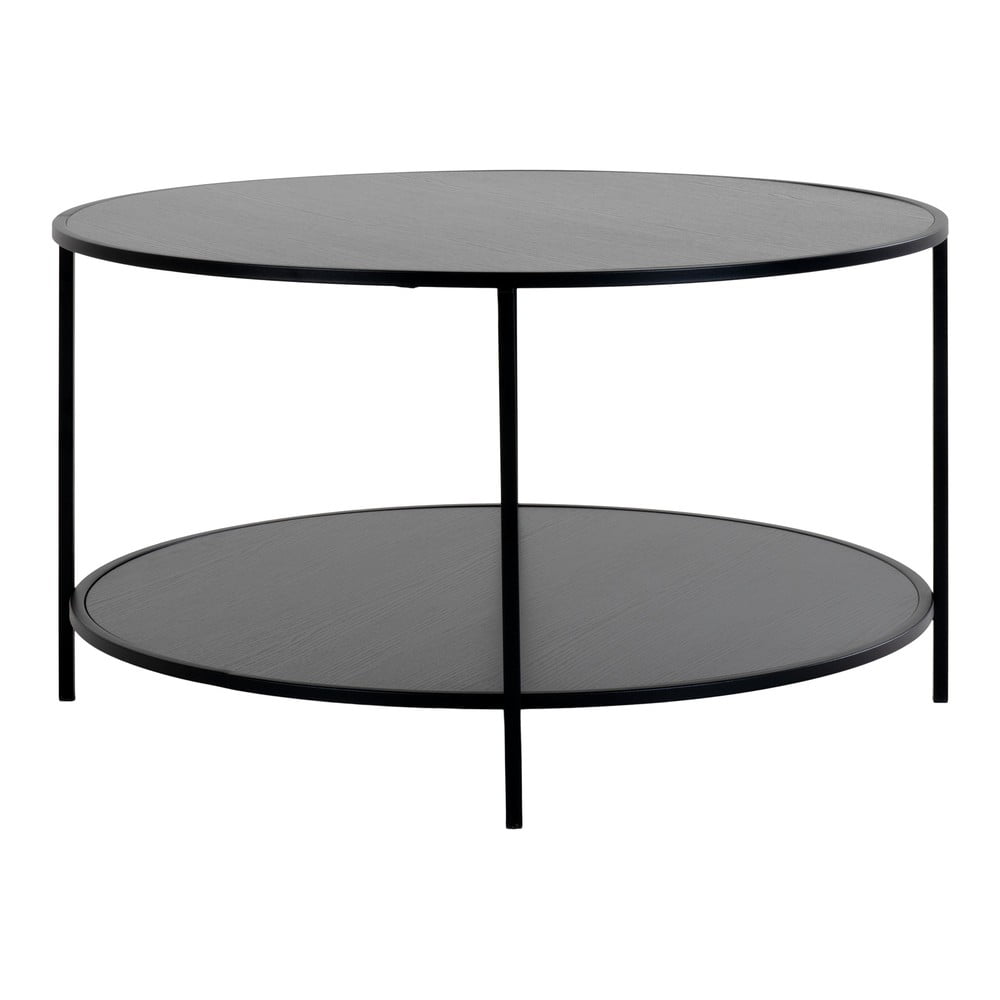 Crni okrugao stolić za kavu s crnom pločom stola ø 80 cm Vita – House Nordic