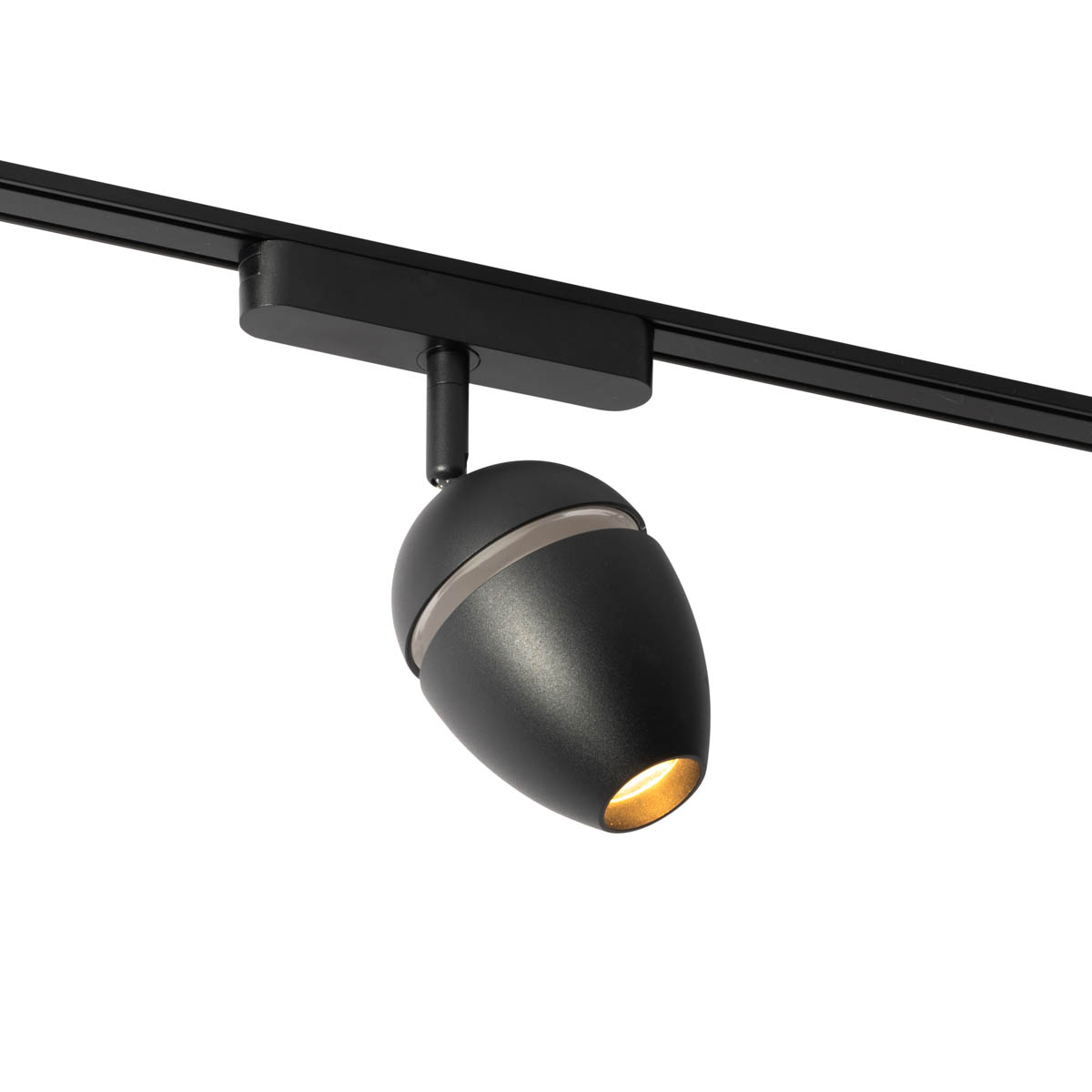 Moderno crno reflektorsko svjetlo za jednofazni sustav tračnica s LED diodama - Magnetic Eggy