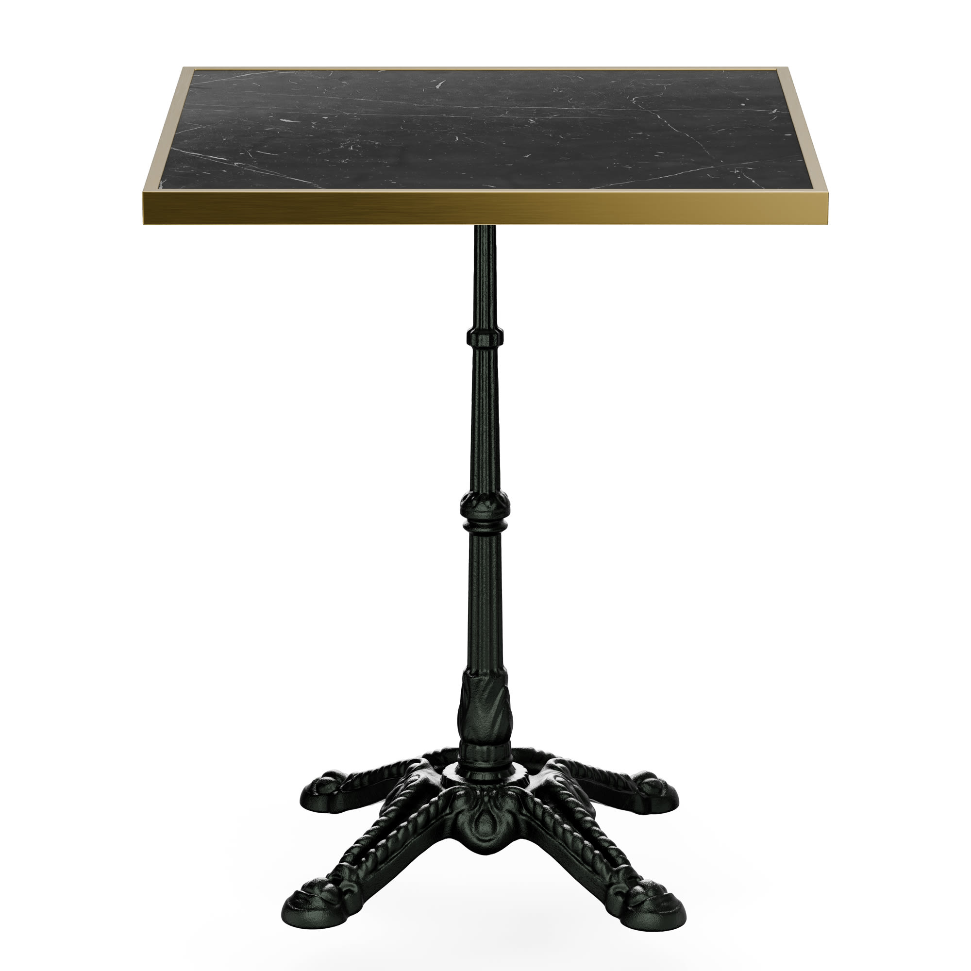 Blumfeldt Patras Lux, bistro stol, mramorna ploča stola, 60 x 60 cm, baza od lijevanog željeza