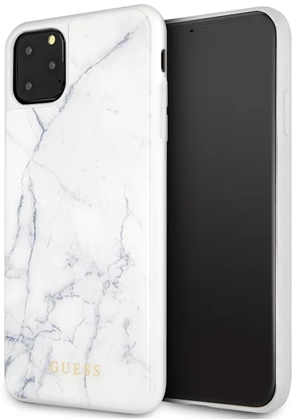 Maska Guess iPhone 11 Pro Max white Marble (GUHCN65HYMAWH)