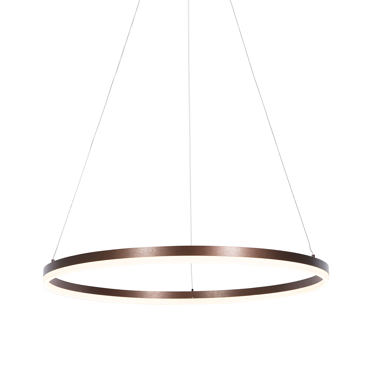 Tamno brončana viseća svjetiljka 80 cm s LED-om, 3-stupanjska regulacija svjetline - Anello