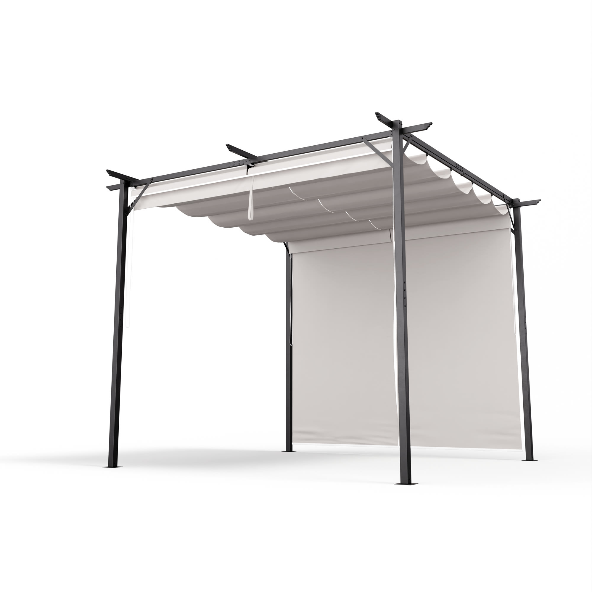 Blumfeldt Pantheon Robust, pergola, 3 x 3 m, s bočnim roletama, čelik otporan na vremenske uvjete premazan prahom