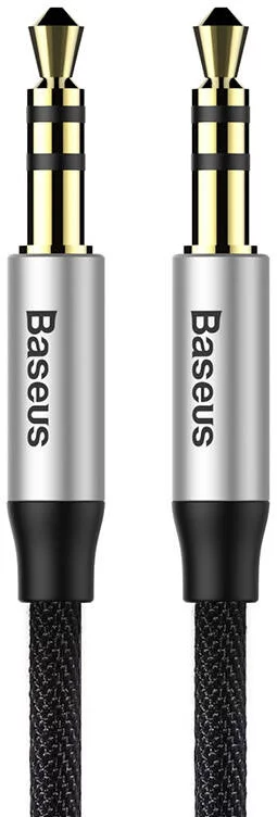 Kabel Baseus Yiven Audio Cable Cable 3.5 male Audio M30 1.5M Silver+ Black (6953156257207)