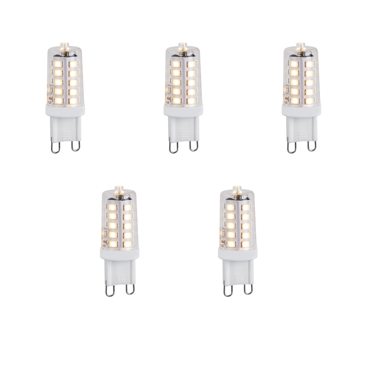Set od 5 prigušivih G9 LED žarulja 1,2 W 100 lm 2700 K