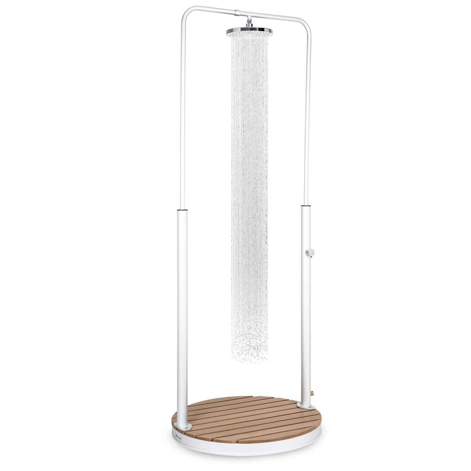 Blumfeldt Sumatra Falls Round, vrtni tuš, WPC, aluminij, Ø 80 cm, okrugli