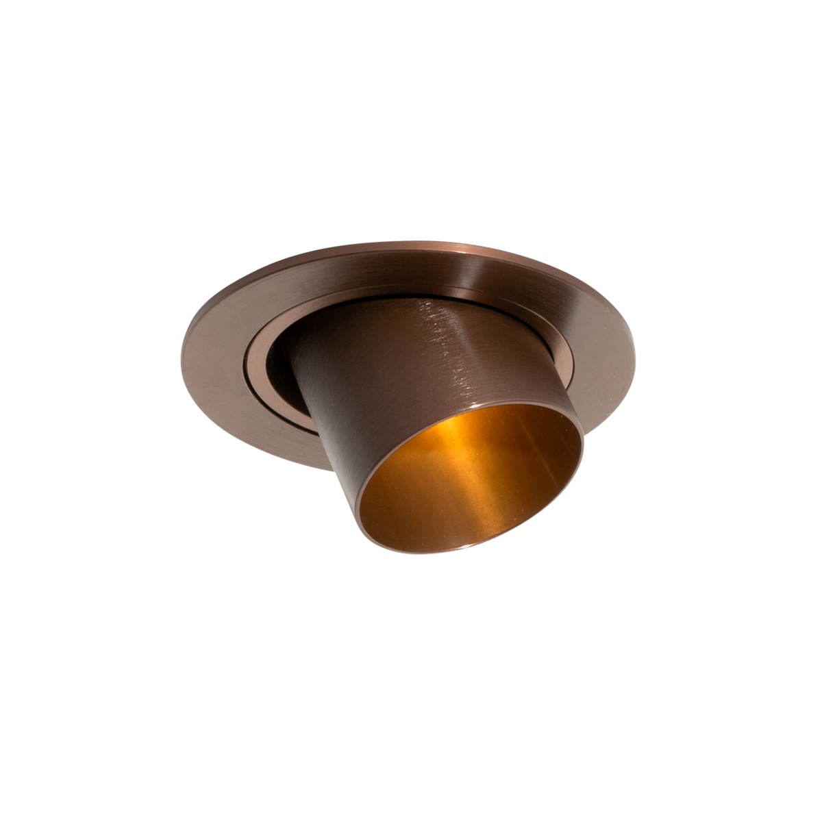 Moderno ugradno reflektorsko svjetlo tamno brončano GU10 35 mm okruglo nagibno - Installa