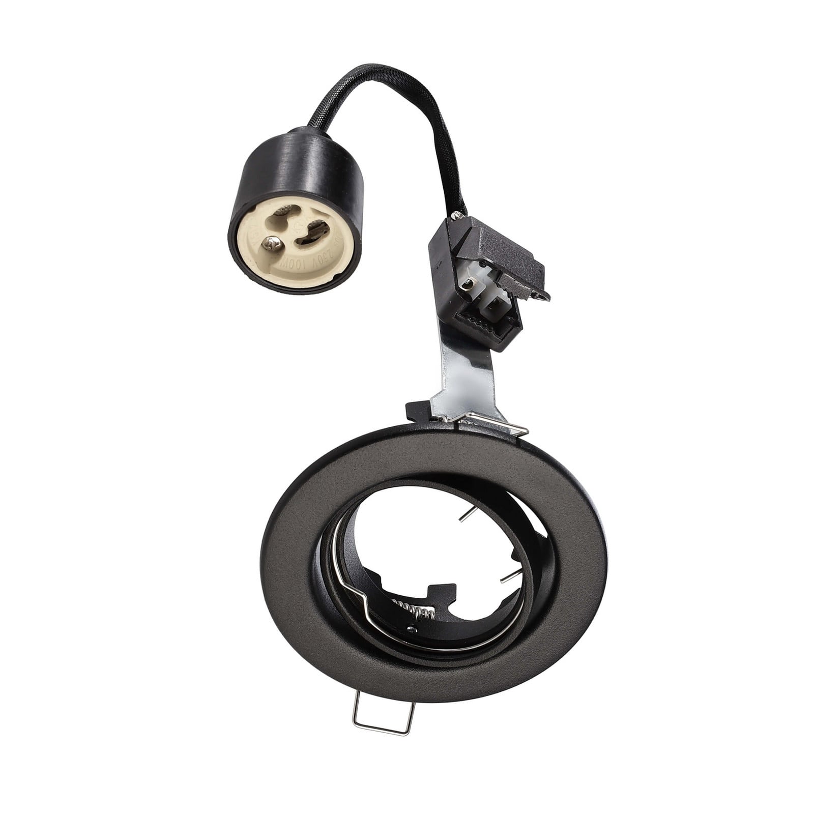 Stropni ugradbeni prsten GU10 bez lampe, crni