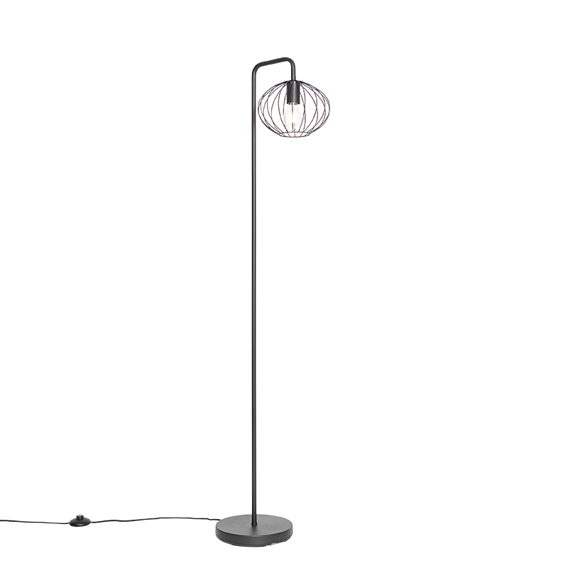 Industrijska podna svjetiljka crna 23 cm - Margarita
