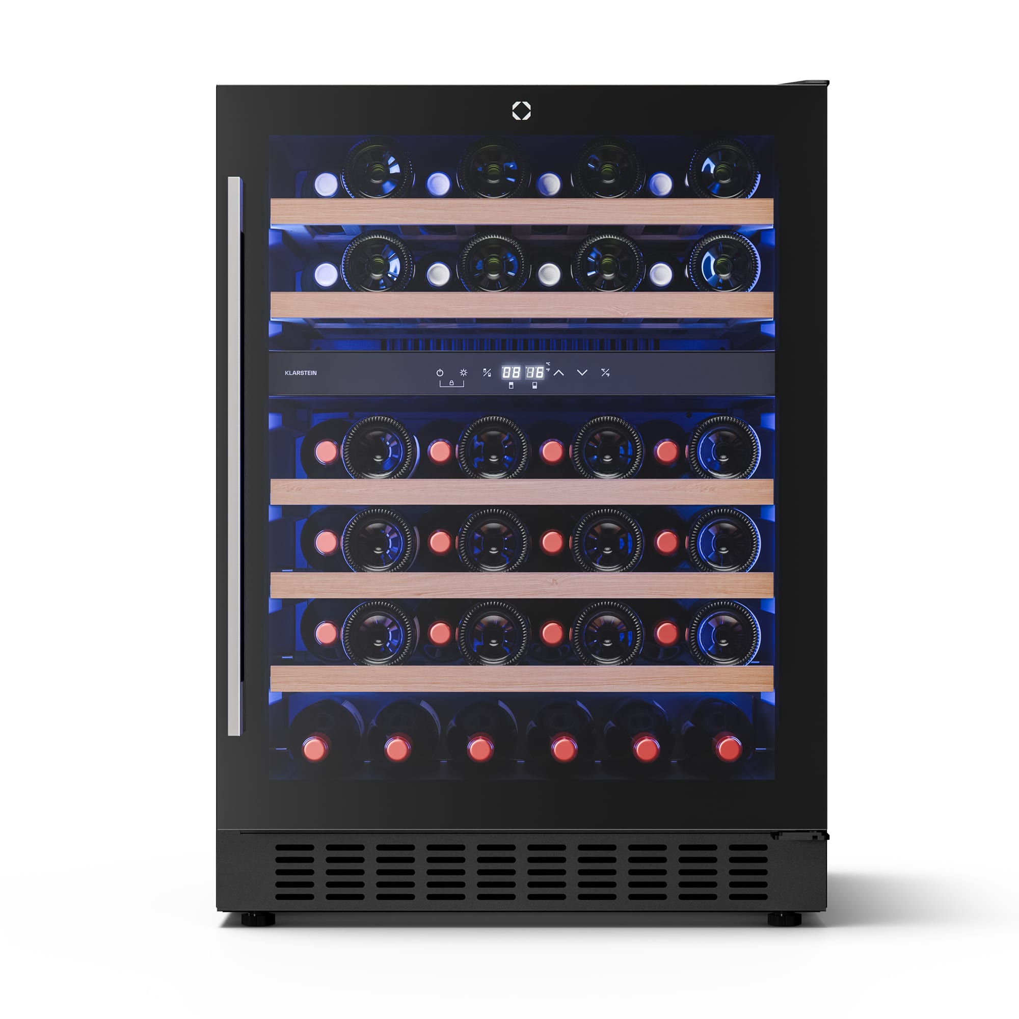 Klarstein Illuminosa ugradbeni vinski hladnjak | Dvozonski | 129 litra | 46 boca | 60 cm