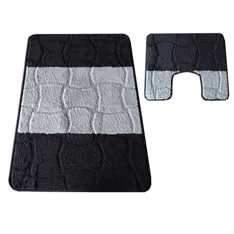 Crni kupaonski set tepiha