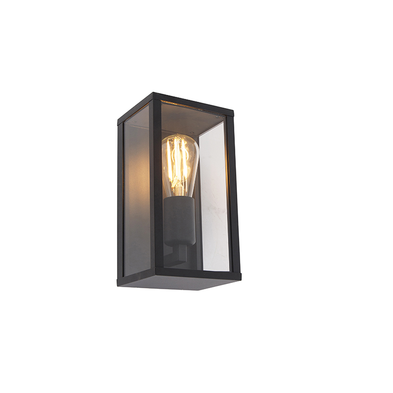 Pametna zidna svjetiljka crna 26 cm IP44 uklj. WiFi ST64 - Charlois