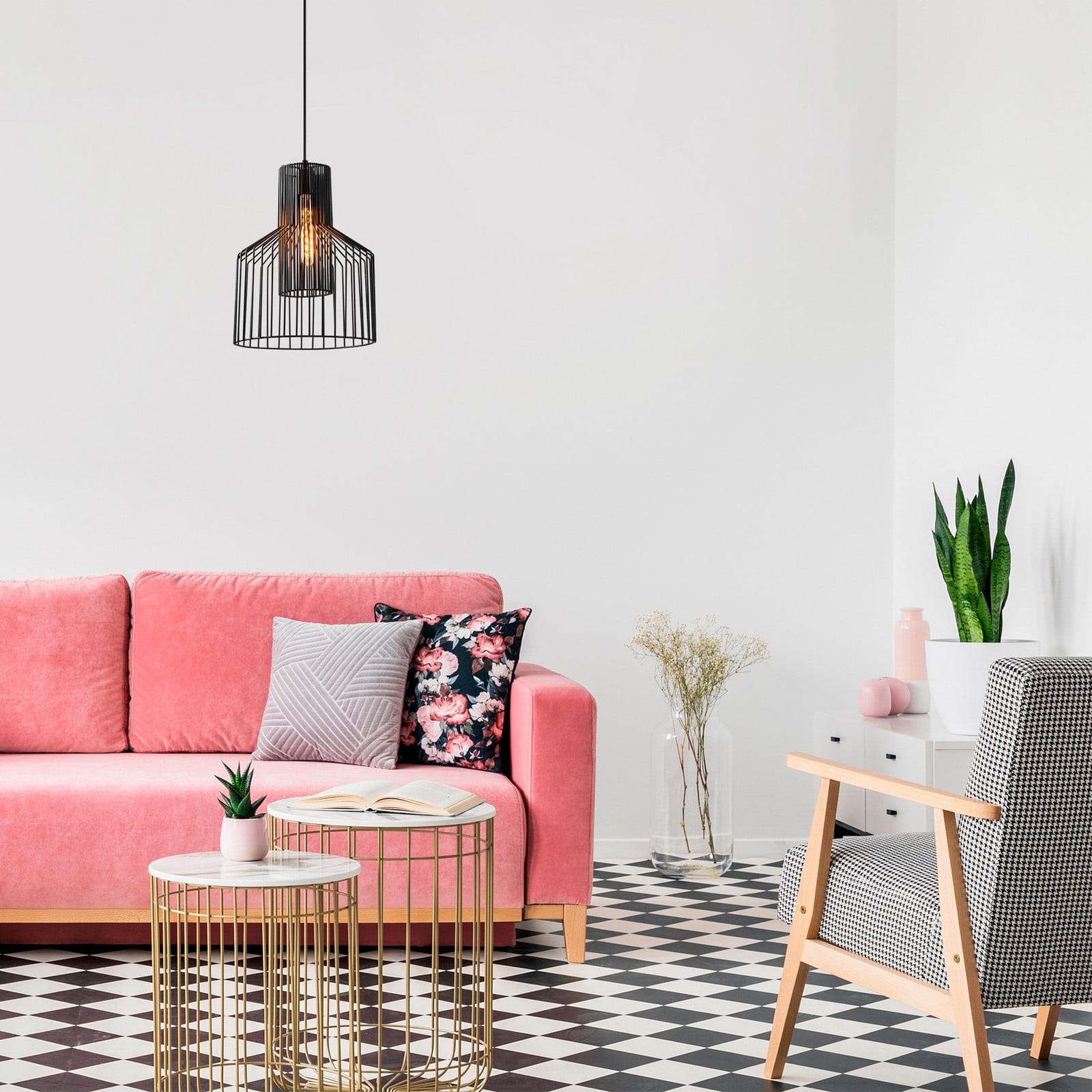 Viseća svjetiljka Atos 2851 jedna žarulja Ø30cm crna